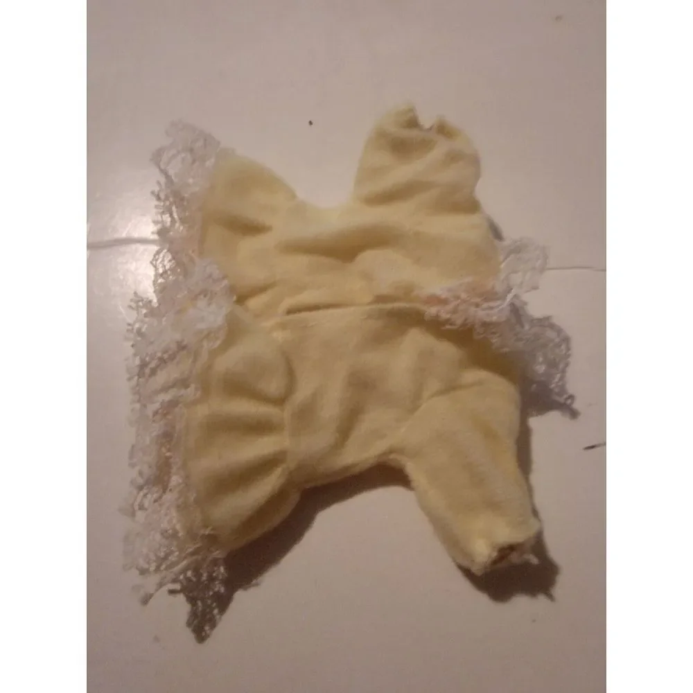 Vintage Barbie Ken Skipper Doll Accessory‎ Clothing Yellow Frill Dress VTG